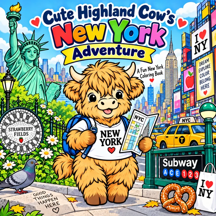 Cute Highland Cow’s New York Adventure — original front cover